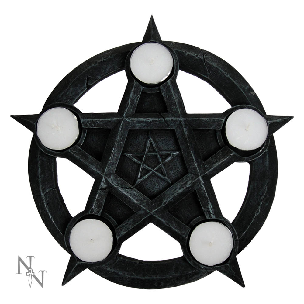 Theelichthouder 'Pentagram', Nemesis Now