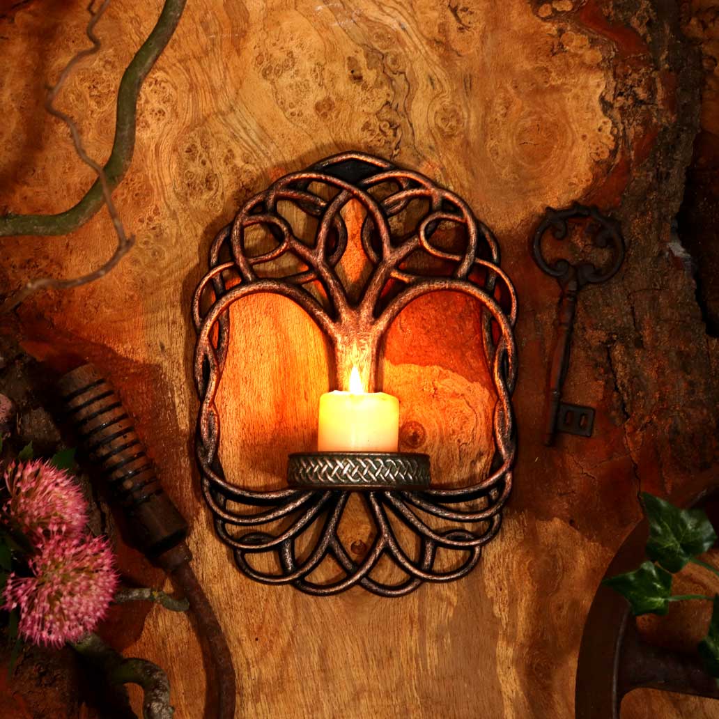 Theelichthouder 'Tree of life', Nemesis Now